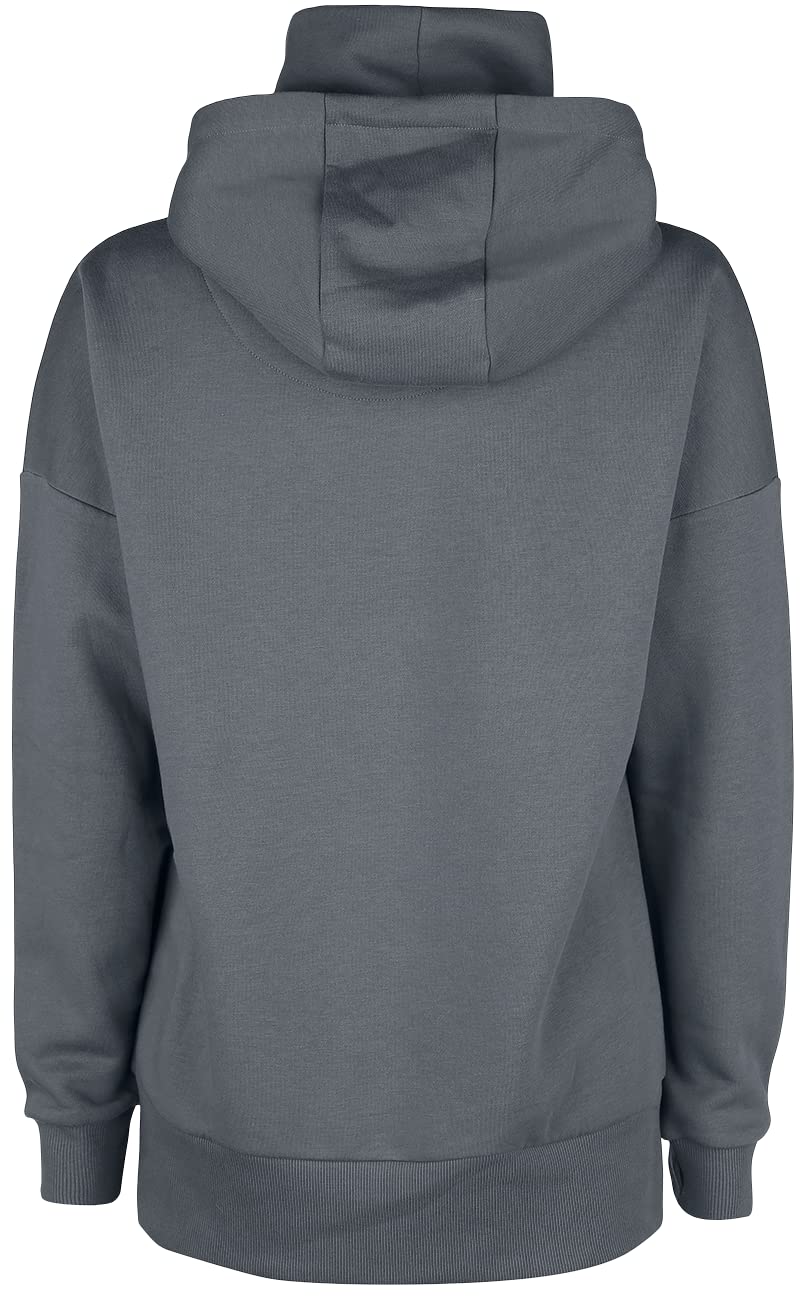black-premium-by-emp-kapuzenpullover-damen-grau-gr-l-mit-kragen image 3