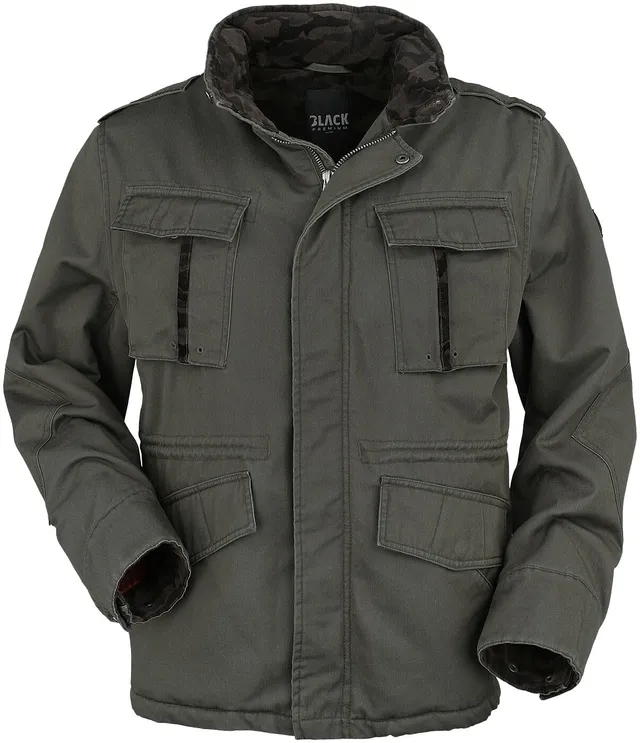 black-premium-by-emp-oliv-gr-ne-winterjacke-kapuze-herren image 1