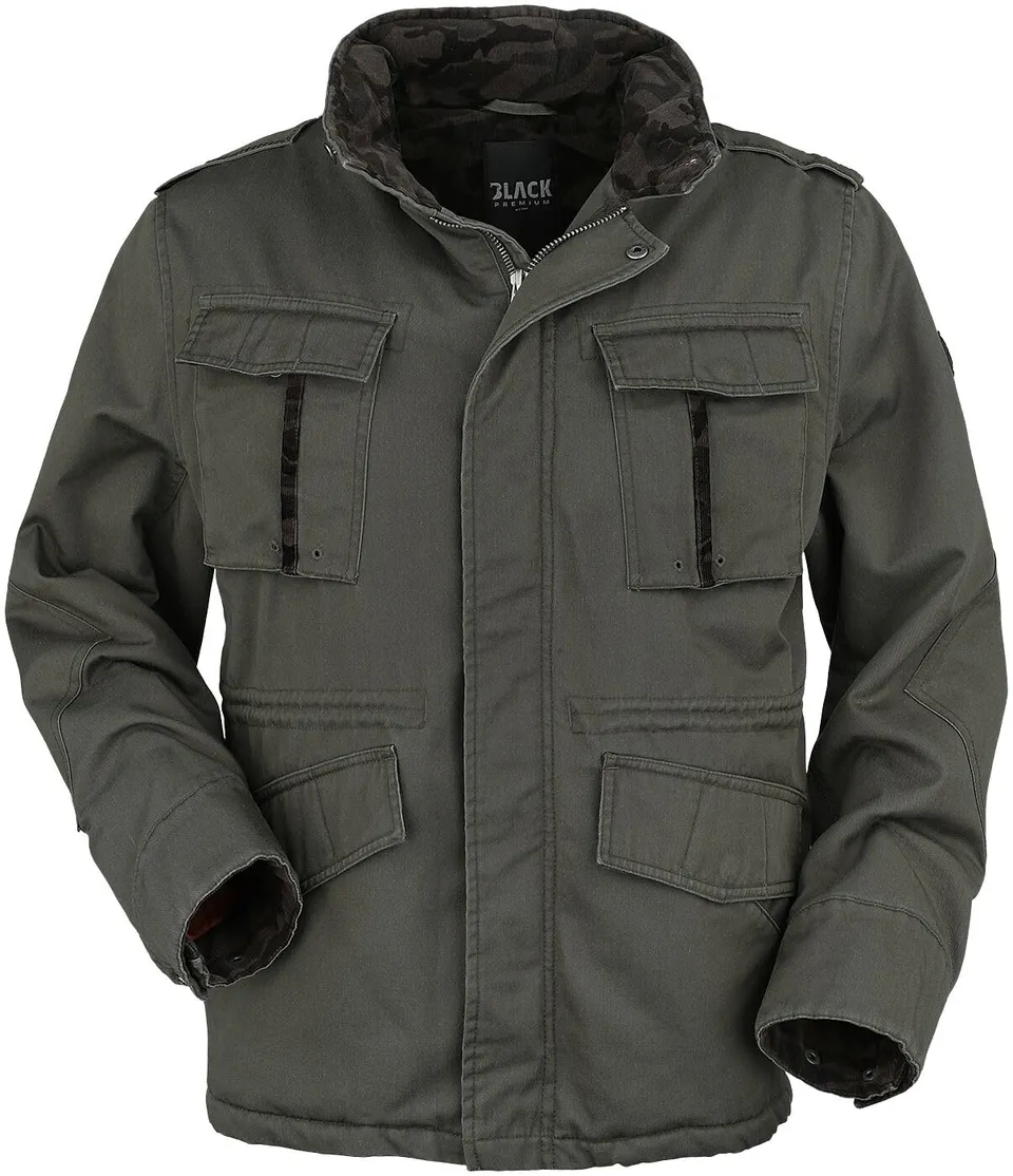 black-premium-by-emp-oliv-gr-ne-winterjacke-kapuze-herren image 1