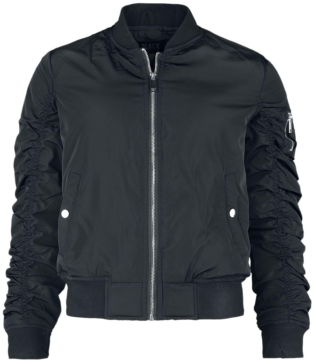 black-premium-by-emp-damen-bomber-jacke-schwarz-streetwear image 1