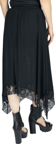 black-premium-langer-rock-spitze-schwarz-damen image 6