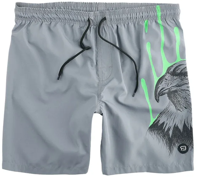 red-by-emp-badeshorts-herren-grau-adler-print image 1