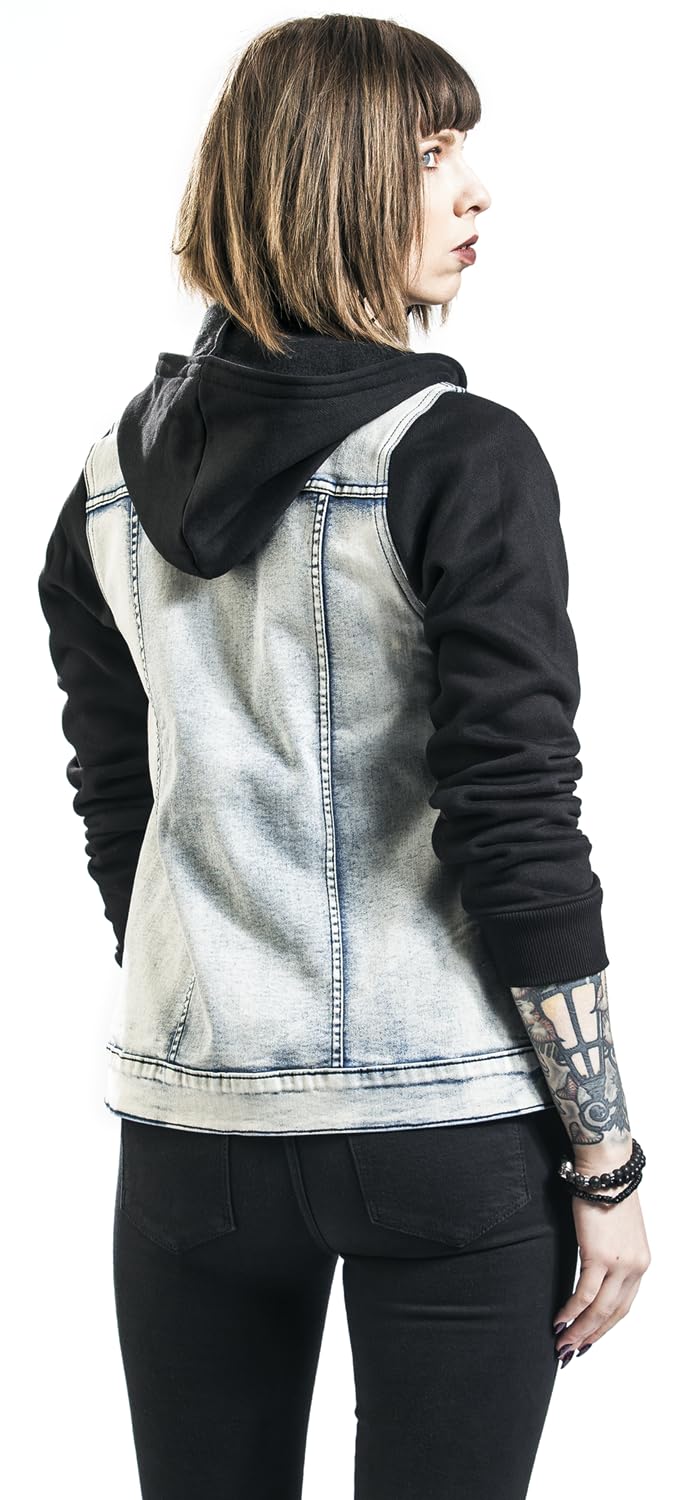 black-premium-by-emp-blau-schwarze-jeansjacke-sweat-rmel-4xl image 2