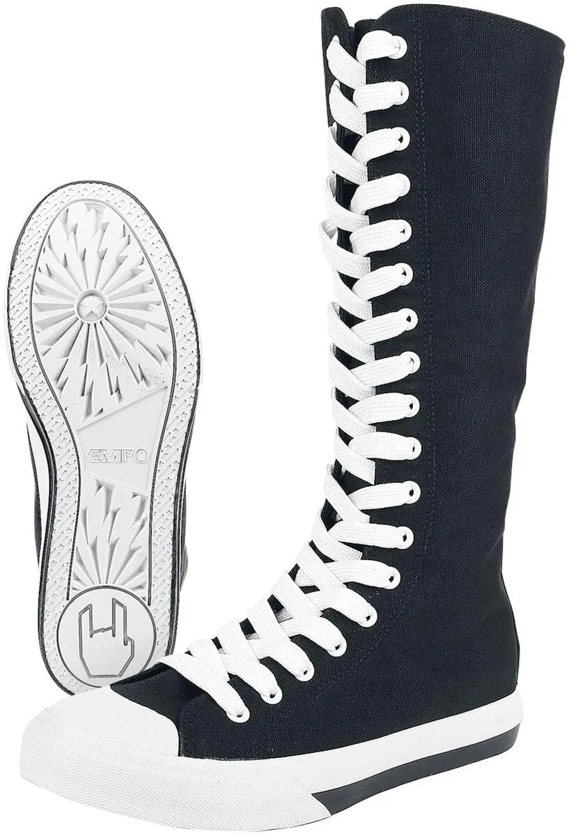 red-by-emp-schwarze-high-top-sneaker-damen-schwarz image 1