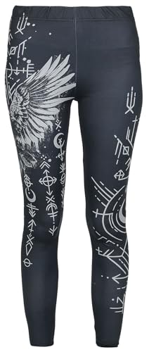 black-premium-damen-leggings-schwarz-vogelprint-gr-e-s image 6