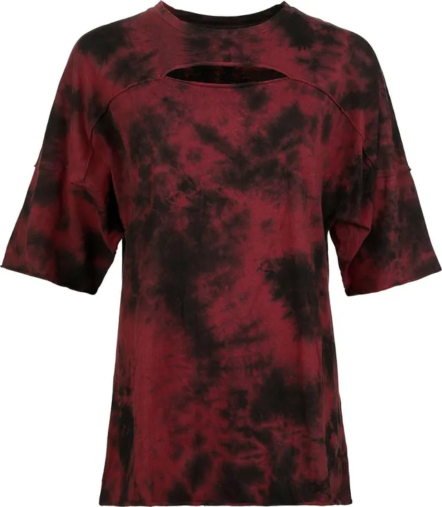black-premium-by-emp-t-shirt-cut-out-schwarz-rot-damen image 1