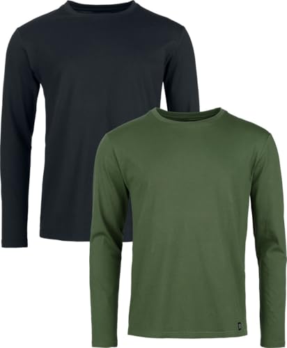 red-by-emp-longsleeves-herren-doppelpack-schwarz-oliv image 8