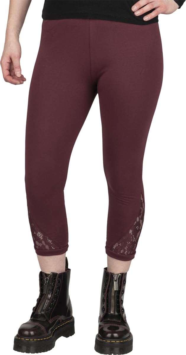 red-by-emp-leggings-mit-spitze-damen-rot-gr-m image 2