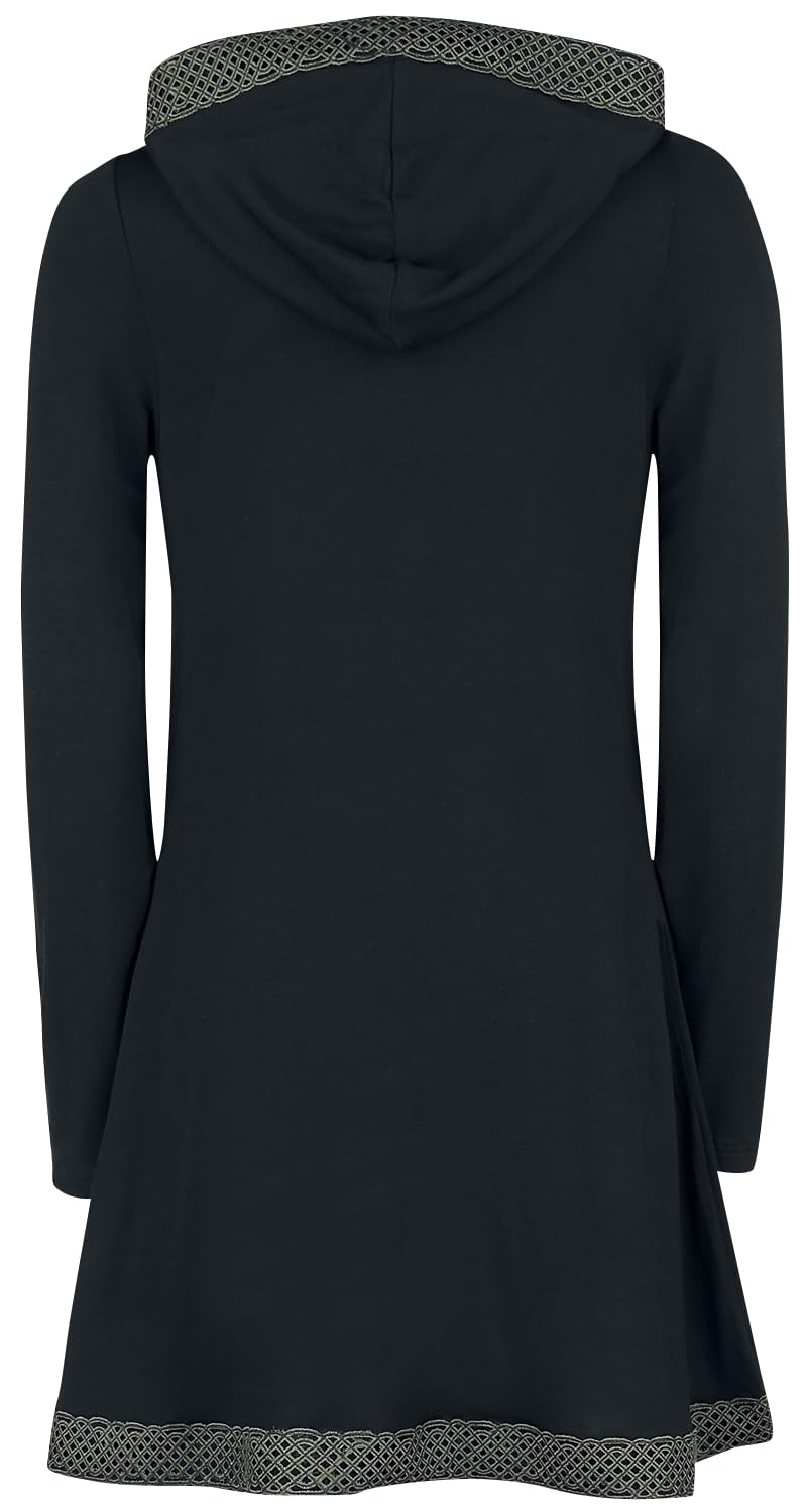 black-premium-by-emp-cardigan-damen-schwarz-mit-kapuze-gr-s image 3
