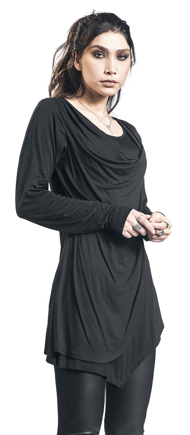 black-premium-by-emp-langarmshirt-schwarz-m-wasserfall image 4