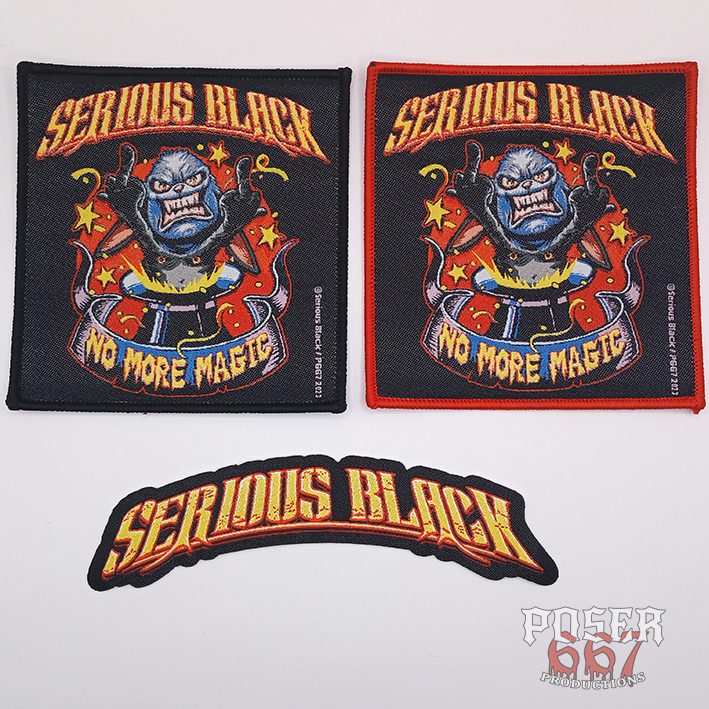 poser667-serious-black-no-more-magic-backpatch-36-cm image 3