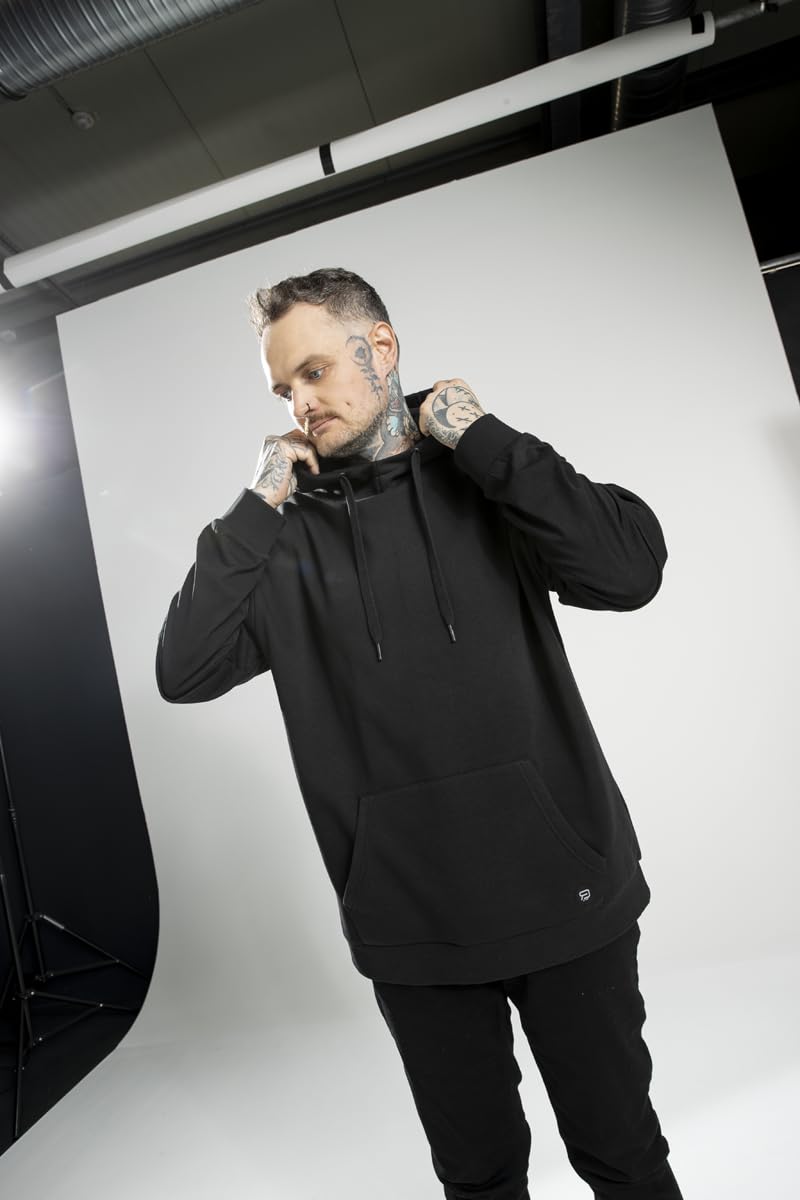 red-by-emp-kapuzenpullover-herren-hoodie-schwarz-k-ngurutasche-l image 3