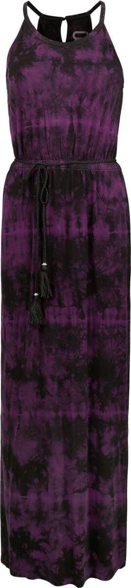 red-by-emp-kleider-damen-maxikleid-schwarz-lila-batik image 1