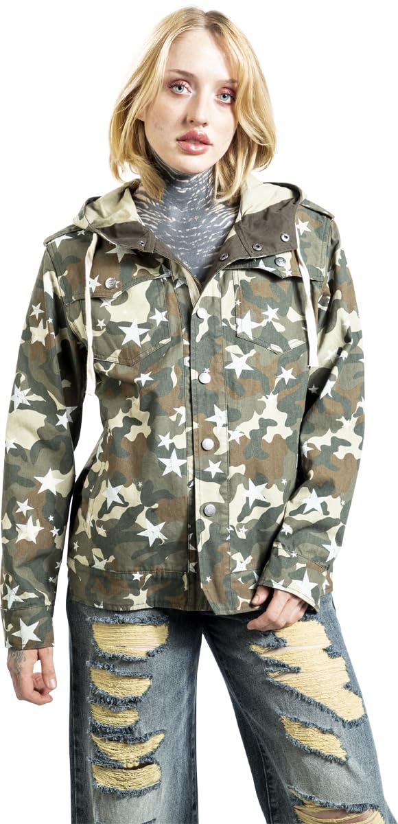 red-by-emp-jacken-bergangsjacke-camo-stars-damen-m image 2