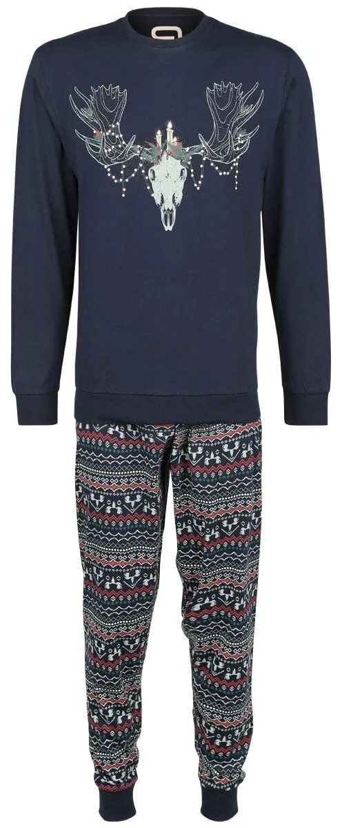 red-by-emp-weihnachts-pyjama-longsleeve-herren-dunkelblau image 1