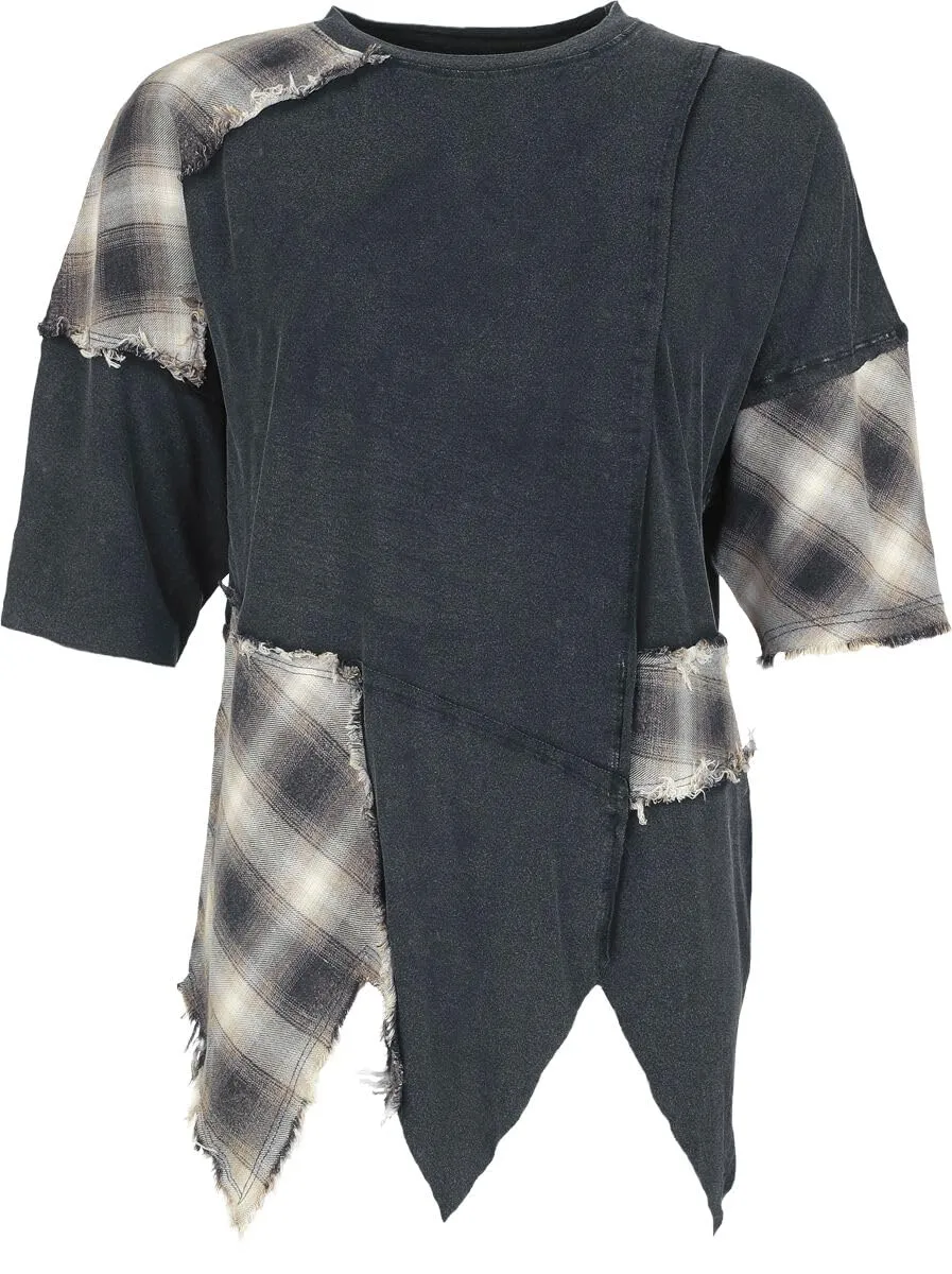 black-premium-by-emp-essential-check-oversize-t-shirt-schwarz image 1
