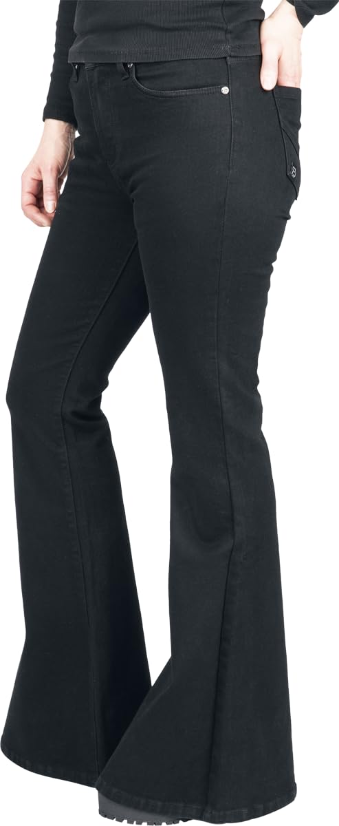 red-by-emp-hosen-damen-boot-cut-jeans-schwarz-30w-32l image 6