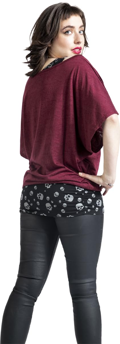 black-premium-damen-doppelpack-t-shirt-top-bordeaux image 7