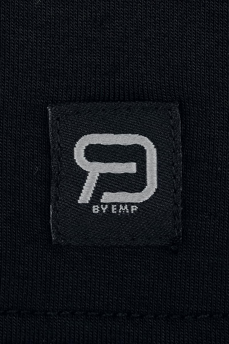 red-by-emp-schwarzes-basic-t-shirt-mit-r-schen-elastisch image 4