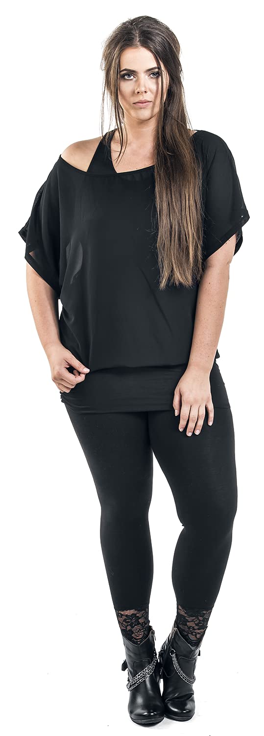 black-premium-by-emp-t-shirt-fledermaus-rmel-damen-schwarz image 4