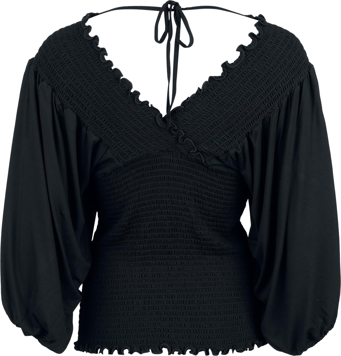 black-premium-by-emp-damen-langarmshirt-schwarz-mit-elastischem-bund image 3
