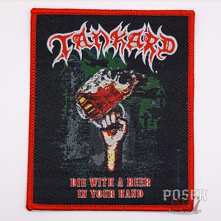 tankard-die-with-a-beer-in-your-hand-patch-10-cm-schwarz image 1