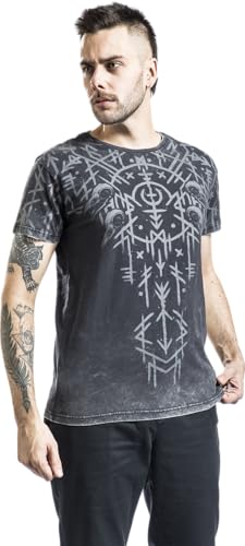 black-premium-by-emp-herren-t-shirt-schwarz-washed-runen-gr-l image 6