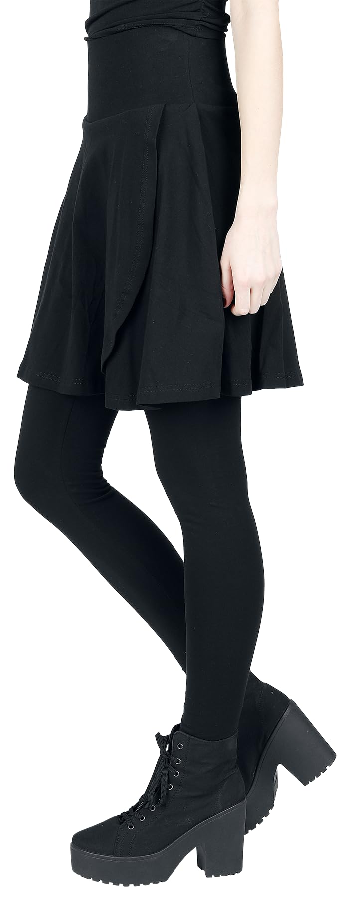 red-by-emp-schwarze-basic-leggings-mit-rock-damen-schwarz image 5