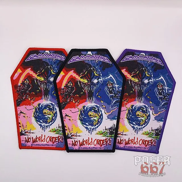 Poser667 Gamma Ray No World Order Patch 12x8,5 cm Metallic