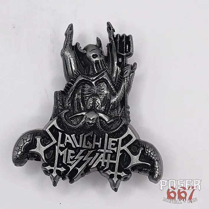 slaughter-messiah-cursed-to-the-pyre-3d-pin-antik-silber-5-cm image 1