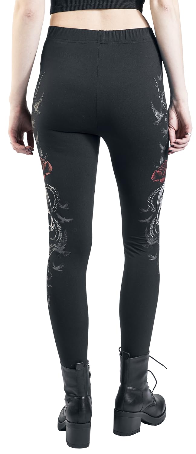 black-premium-by-emp-damen-leggings-schwarz-weiches-material image 6