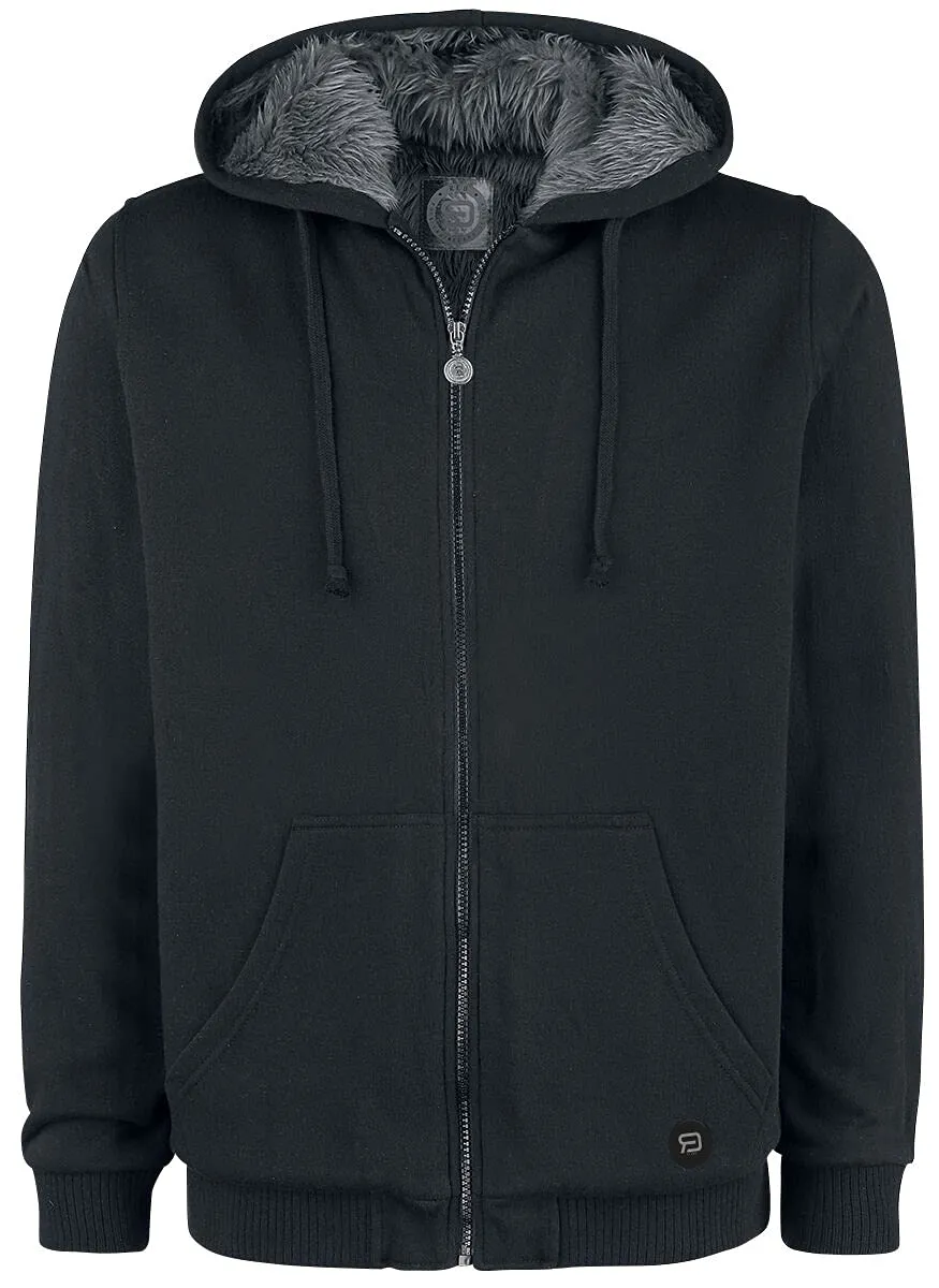 red-by-emp-sweatshirtjacke-fellkapuze-schwarz-herren image 1