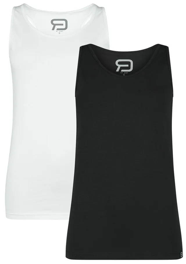 red-by-emp-basic-doppelpack-tops-damen-schwarz-weiss-l-baumwolle image 1