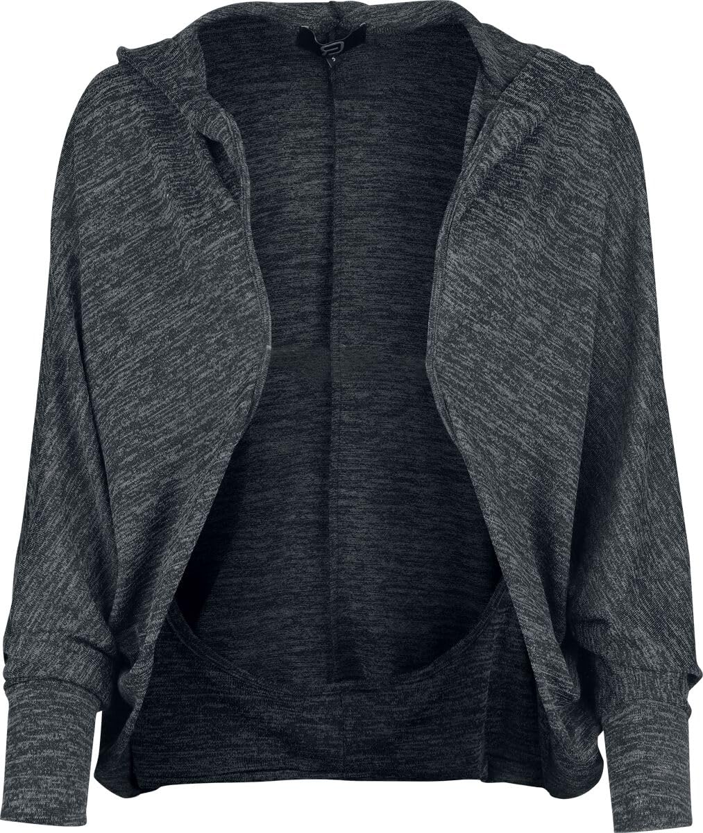 red-by-emp-grau-melierter-cardigan-mit-kapuze-damen image 1