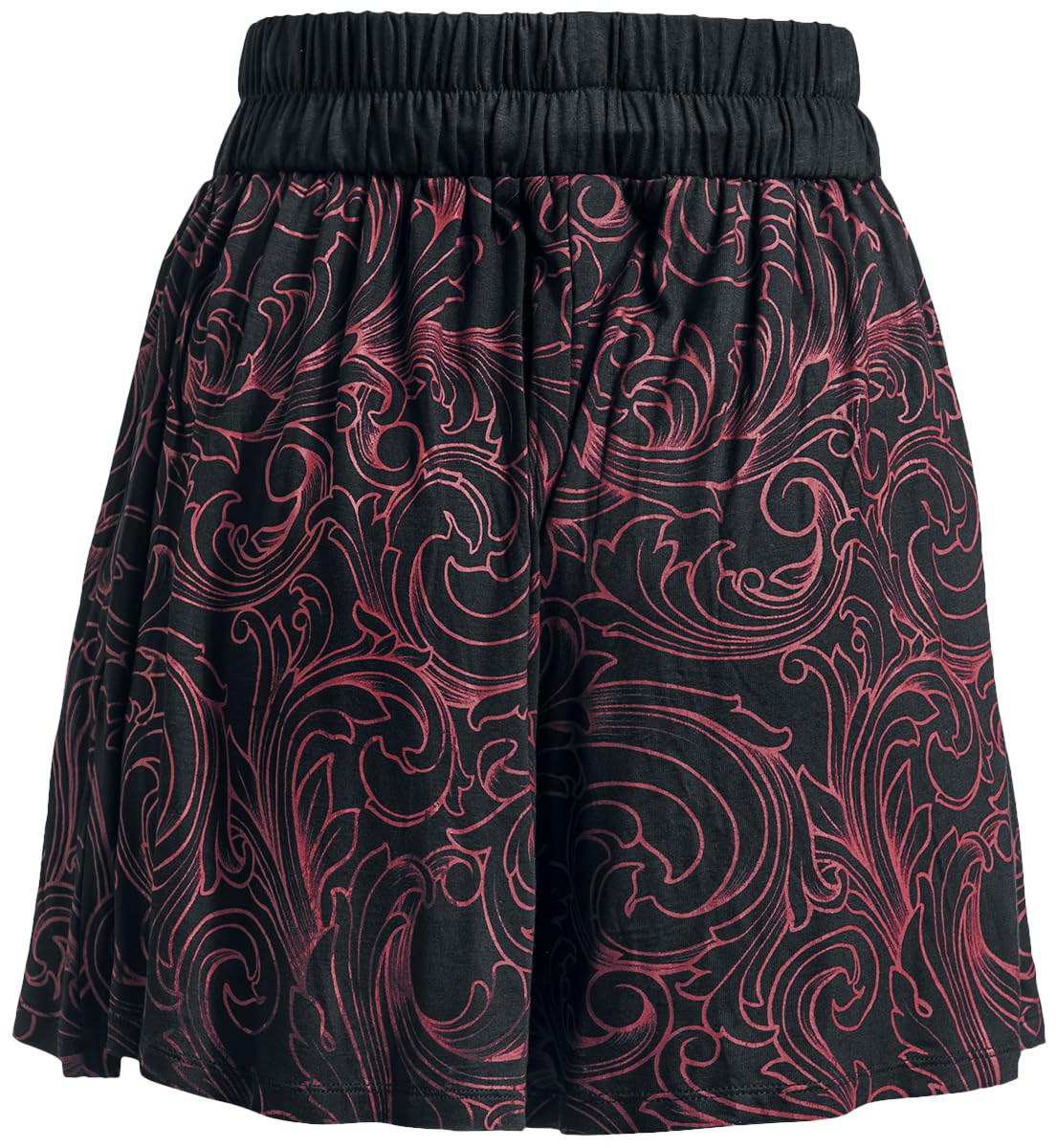 black-premium-by-emp-damen-sweatshorts-schwarz-rot-muster-gr-s image 3