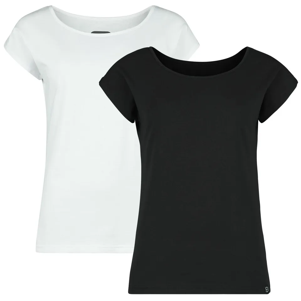 red-by-emp-basic-doppelpack-t-shirts-damen-schwarz-weiss-m-baumwolle image 1