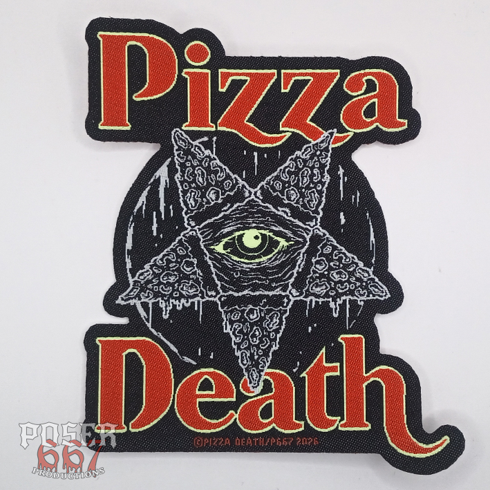 poser667-pizza-death-logo-patch-gewebt-11-cm-nachtleuchtend image 1