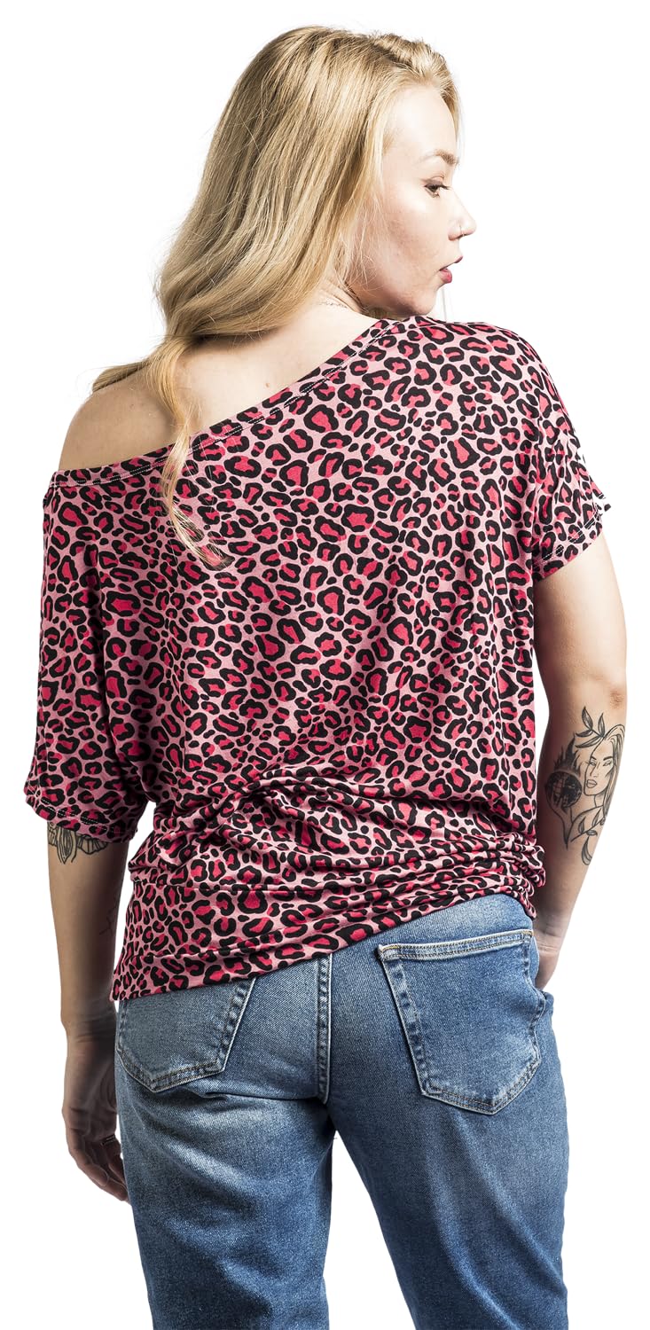 red-by-emp-t-shirts-t-shirt-damen-pink-leo-print image 5
