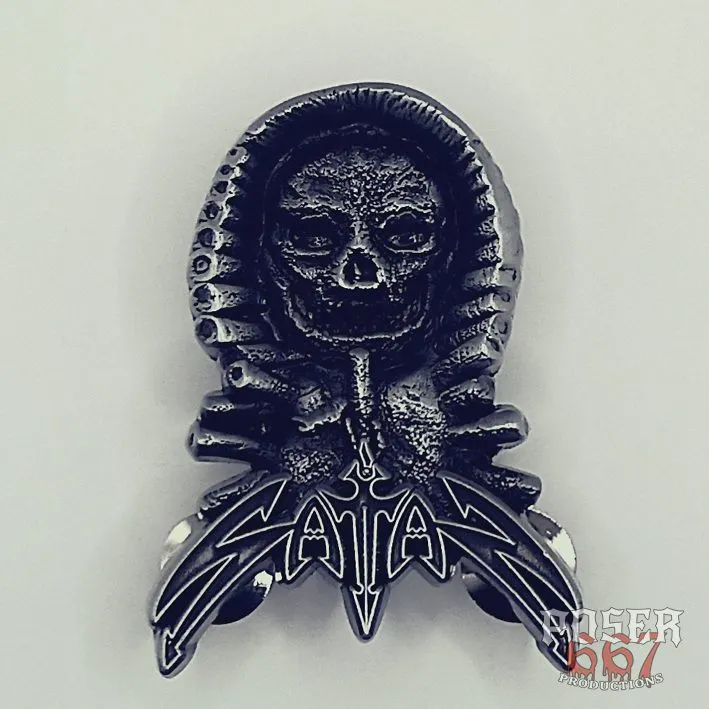 poser667-productions-satan-trail-of-fire-3d-pin-antik-silber-5-cm image 1