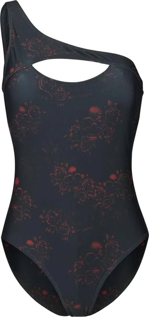 black-premium-by-emp-schwarzer-badeanzug-print-damen-m image 1