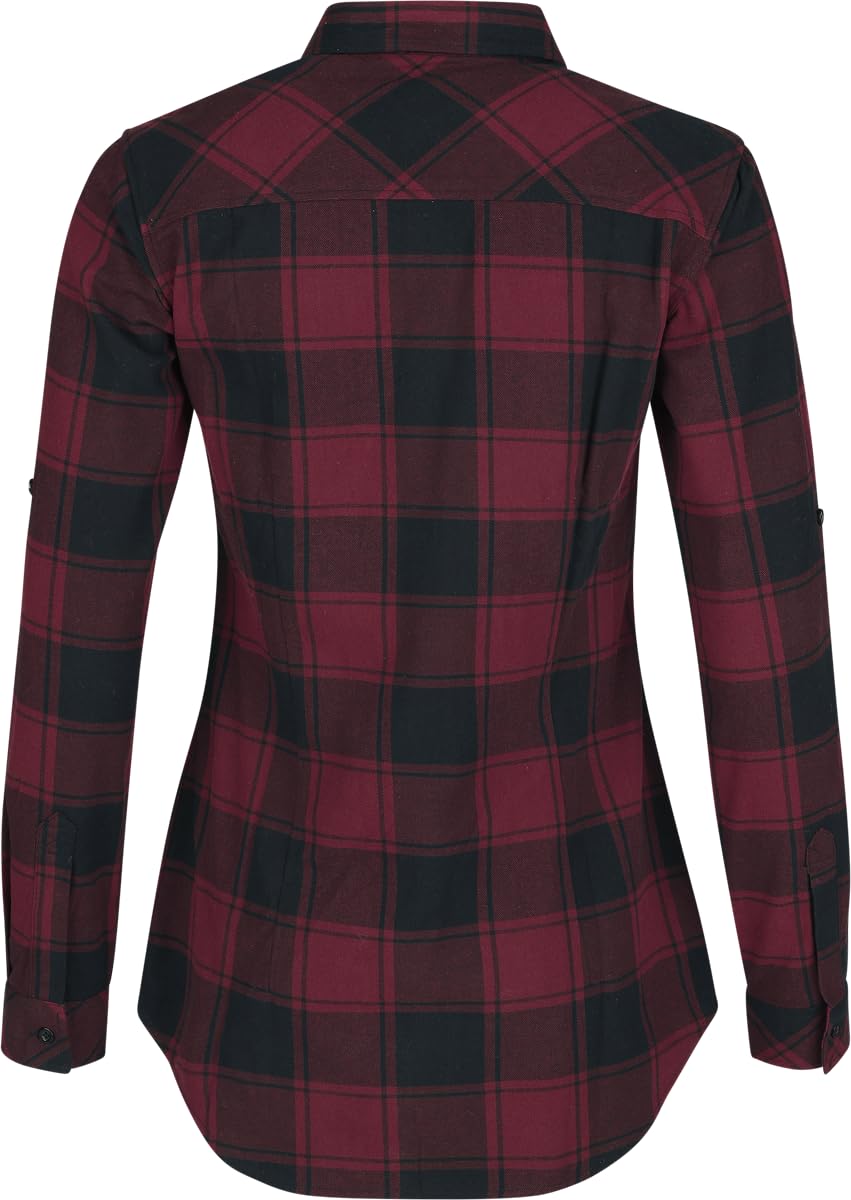 red-by-emp-hemden-damen-bluse-schwarz-rot-hemdkragen-gr-l image 3