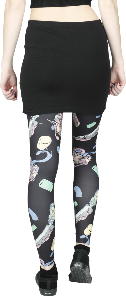 red-by-emp-hosen-leggings-damen-schwarz-donut-print image 6
