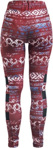 red-by-emp-hosen-damen-leggings-rot-allover-print-mesh image 8