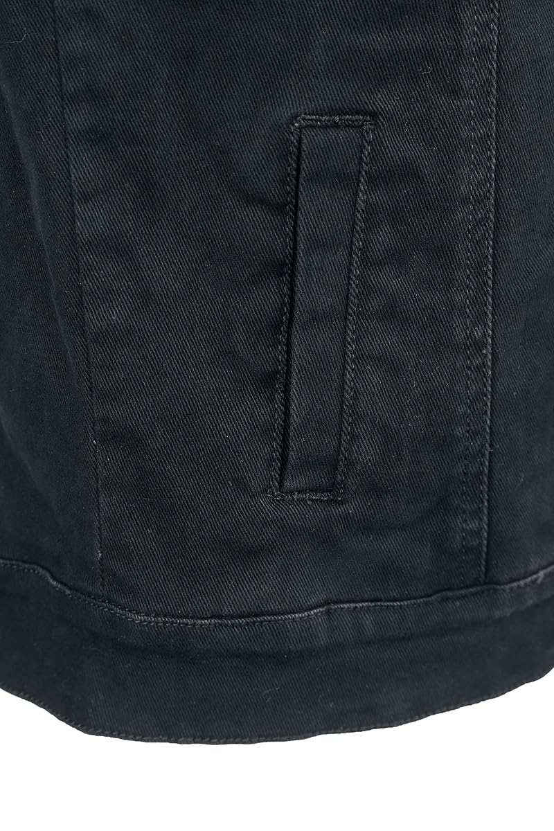 black-premium-by-emp-jeansweste-schwarz-rmellos-damen image 4