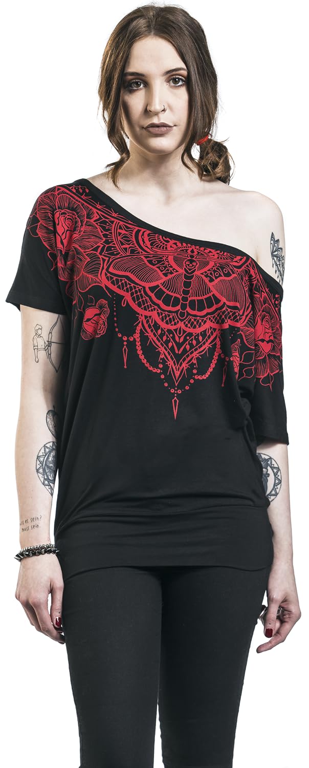 black-premium-by-emp-schwarzes-t-shirt-schmetterling-xl image 5
