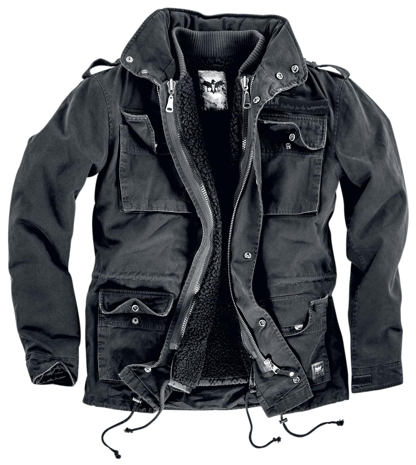black-premium-by-emp-winterjacke-schwarz-herren-baumwolle image 1