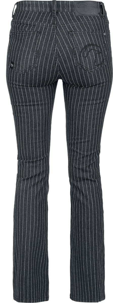 black-premium-by-emp-gestreifte-jeans-damen-schwarz-32w-32l image 2