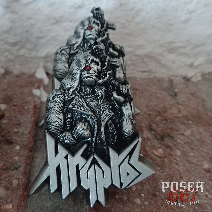 poser667-kryptos-force-of-danger-3d-pin-metallpin-antiksilber image 3