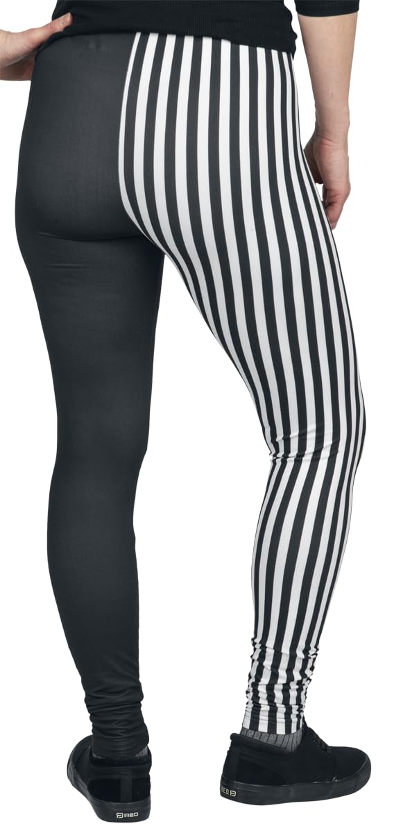red-by-emp-hosen-damen-streifen-leggings-schwarz-wei-l image 3