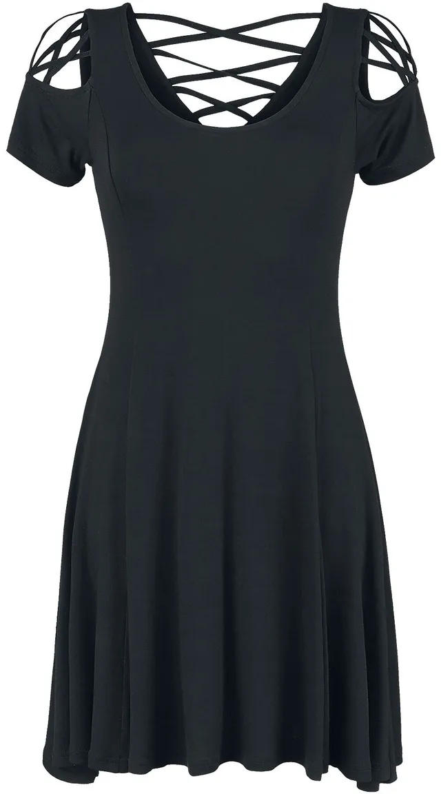 black-premium-by-emp-kleid-schwarz-runen-schn-rung-gr-e-m image 1